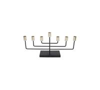 - Bougeoir design traditionel Lineate - L. 45 cm - Noir et doré - Lineate