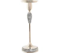 Bougeoir DKD Home Decor couleur argent acrylique aluminium 12 x 12 x 36 cm