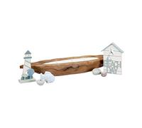 Bougeoir en bois bougie bateau maritime décoration de table rustique mer photophore bois de teck