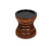 Bougeoir en bois de manguier naturel qui sera superbe dans votre maison, cuisine, salle à manger ou chambre à coucher (10,16 cm x 10,16 cm x 10,16 cm), (finition rouge)