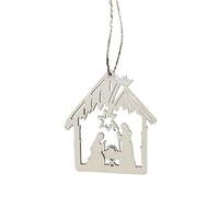 Bougeoir en bois Jesus Advent - Star Classic Christmas Pendants avec de la ficelle, un ornement de vacances élégant pour la maison, décoration de l'arbre de Noël de la fête | Ornements de Noël en bois