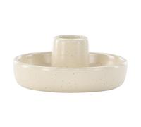Bougeoir en Céramique "Otis" 11cm Beige & Noir
