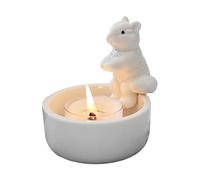 Bougeoir en céramique | Statue d'écureuil portable pour décoration de bougies chauffe-plat | Décoration de bureau, petit bougeoir fait à la main parfumé pour escr