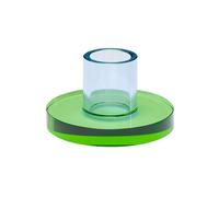 Bougeoir en cristal bleu, accessoire pour bougie - Hübsch, Astra - H4 cm