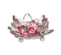 Bougeoir en cristal en forme de lotus transparent - Décoration de fête - Décoration de table en verre - Décoration d'intérieur (style 1)