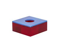 Bougeoir en cristal rouge, accessoire pour bougie - Hübsch, Flux - 10x10x4 cm