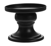 Bougeoir en Fer Noir pour Bougie Pilier, Style Rétro Élégant