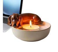 Bougeoir en forme de chien - Plateau de brûleur décoratif moderne en métal - Cheminée - Halloween, Thanksgiving, Noël, centre de table | fête, cuisine, événement, décoration de table à manger, thé, li