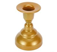 Bougeoir en métal de style traditionnel pour une utilisation en intérieur avec accent sur la stabilité et l'esthétique dans n'importe quelle pièce (doré)