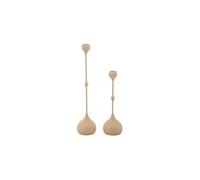 Bougeoir en métal Mauro Ferretti Slimmy - Rose et doré, lot de 2