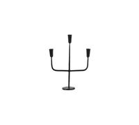 Bougeoir en métal noir, chandelier, 3 bougies - Woood, Sean - 29x10x40 cm