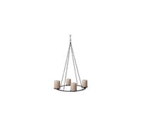 Bougeoir en métal noir, chandelier, 4 bougies, suspendu/posé - Bloomingville, Jutta - 40x40x71 cm