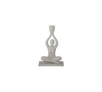 Bougeoir en polyrésine blanc, chandelier, sculpture femme en lotus - Bloomingville, Lucie - 11x15x24 cm