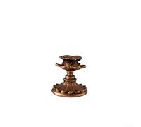 Bougeoir en résine avec aspect doré vintage classique et motif floral détaillé, conçu pour les mariages et les présentations élégantes (A)