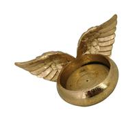 Bougeoir en résine en forme d'ailes d'ange - Statue en résine - Bougeoir design avec ailes d'ange gardien pour la maison, le salon, la chambre à coucher - Bougies non incluses