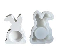 Bougeoir en silicone 3D en forme de lapin - Moule à bougie fait à la main - Fabrication de bijoux de moisissure