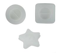 Bougeoir en silicone époxy avec plusieurs formes géométriques pour bougie chauffe-plat et décoration d'intérieur (carré)