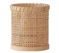 Bougeoir en toile de canne avec tasse en verre - Bougeoir votif en rotin rustique pour décoration de centre de table et décoration d'intérieur