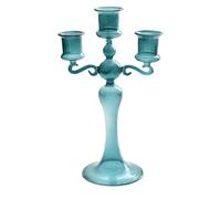 Bougeoir en Verre - 21 x 11,58 cm - Bougeoir en Verre de Style français - Décoration Romantique de dîner Chandeliers, Accessoire de Photographie de Mariage, décoration d'intérieur, bougeoir coloré