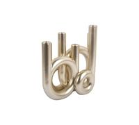 Bougeoir en verre Present Time Rings Large Doré 13,5x32,5 cm