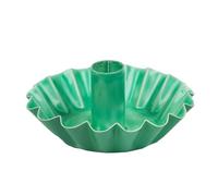 Bougeoir festonné en métal Vert - Fait à la Main en Inde avec Finition en émail - Décoration de Table élégante - Utilisation Polyvalente pour Une Ambiance de dîner et Style cheminée Toute l'année