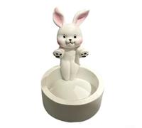 Bougeoir fonctionnel en résine avec un charmant design décoratif, parfait pour contenir plusieurs tailles de bougies et améliorer la décoration intérieure ou extérieure (blanc D)