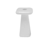 Bougeoir grand Present Time Roca Blanc 9x15x9 cm