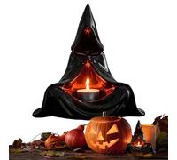 Bougeoir Halloween - Bougeoir avec homme à capuchon, porte-cadndele de table de Hadloween, Halloween agitant pour la maison sorciée à l'intérieur table basse chambre Dda comptoir de table de chevet