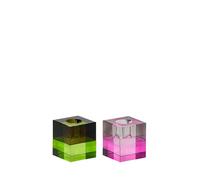 Bougeoir Hubsch Interior Block (x2) Marron 5x56 cm