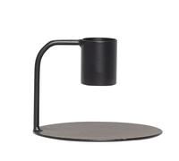 Bougeoir Hubsch Interior Curve Noir 9x7 cm
