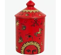Bougeoir italien fabriqué à la main - Vase d'art moderne avec visage féminin, pot d'aromathérapie, décoration de table élégante pour la maison ou le bureau (zodiaque rouge)
