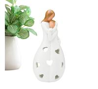 Bougeoir LED - Bougeoir sans flamme de 20 cm, élégant accent décoratif | pour la fête des mères, décoration de la maison, salon, chambre, étagère, cadeau p