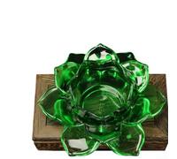 Bougeoir lotus en verre, coupe-vent, pour décoration d'intérieur et rituels spirituels, élégant centre de table flottant (rose)