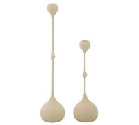 Bougeoir Mauro Ferretti Slimmy (x2) Beige 8x26-8x37 cm