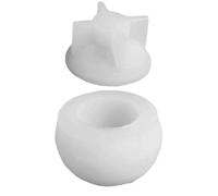Bougeoir Moule De Noël avec Couvercle En Silicone Boule De Noël Bougie Récipients Moule En Résine pour Béton Ciment BRICOLAG