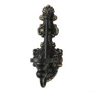 Bougeoir mural esthétique au design rustique avec construction robuste, parfait pour divers décors de pièce (noir)