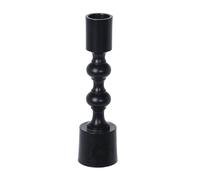 Bougeoir - Noir - Aluminium - H 16 cm