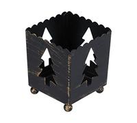 Bougeoir Noir Robuste en Fer de qualité supérieure, Design Simple et Unique, bougeoir sûr et Stable, Table, cheminée, Salon (Arbre Noir)