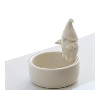 Bougeoir Père Noël - Lampe Photophore en Céramique | Décoration Festive Légère De 7,2 Cm | Offre Une Ambiance De Vacances Chaleureuse Et Une Charmante Décoration De Noël pour Utilisation sur