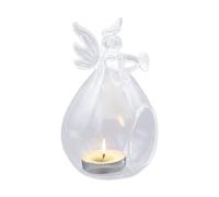 Bougeoir Photophore - Bougeoir Transparent, Chandelier En Verre Ange Résistant Au Vent Et À La Chaleur, Bougeoirs Bougies Chauffe-plat Pour Centres De Table De Mariage | Support De Bougies En Verre Dé