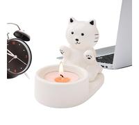 Bougeoir - Photophore Moderne en Métal, Base Pilier en Verre Chic | Présentoir Élégant pour Chambres À Coucher, Spa, Fêtes Festives, Soirées Romantiques, Atmosphère Chaleureuse, Étagère Esthétiq