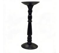 Bougeoir Pilier pour en Fer pour robuste Finition Noire Dorée | Design rustique classique, ambiance chaleureuse, pour idéal table salle à manger, entrée maison(C)