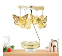 Bougeoir Porte-Bougie Centre de Table Rotatif à Angle pour Noël | Carrousel À Bougies Parfumées Décor De Bureau Pour Maison Salon Chambre Bureau Bar Saint-Valentin Mariage Et Méditation UN