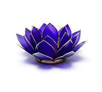 Bougeoir pour bougie chauffe-plat coquillage Capiz violet (7ème Chakra)
