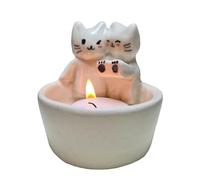 Bougeoir pour bougie en forme de chat, adorable bougeoir en forme de patte de chat, décoration de chat, photophore avec pattes chauffantes, pour les amoureux des chats, décoration de la maison et du