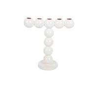Bougeoir Present Time Bubbles High Blanc 10,5x26,5 cm