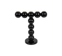Bougeoir Present Time Bubbles High Noir 10,5x26,5 cm