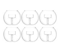 Bougeoir Rond Transparent de 9 cm en Verre for Bougie Chauffe-Plat, idéal for Les centres Table Mariage ou comme décoration pour Table à Manger Table Basse CheminéE(6Pcs NO Candle)