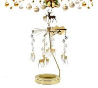Bougeoir Rotatif À Bougies Centre de Table Rotatif à Angle pour Noël | Carrousel À Bougies Parfumées Décor De Bureau Pour Salon Chambre Salle De Bain Entrée Étagère Fête Et Saint-Valentin D