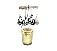 Bougeoir Rotatif - Bougie Chauffe-plat Parfumée Rotative, Décoration Romantique Élégante | Bougeoir Lanterne Carrousel Pour Mariages Et Saint-valentin, Présentoir De Bougies Rotatif Pour La Maison, Le